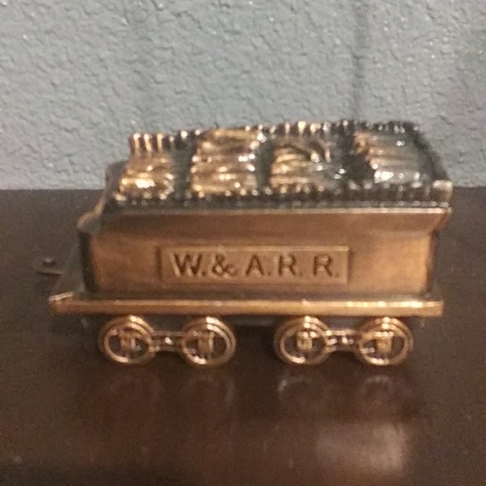 Vintage Metal Coal Train Car Bank